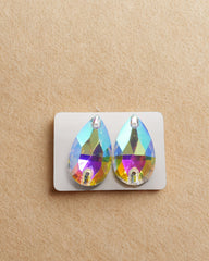Orecchini Goccia Strass Aurora Boreale 22mm per Danza
