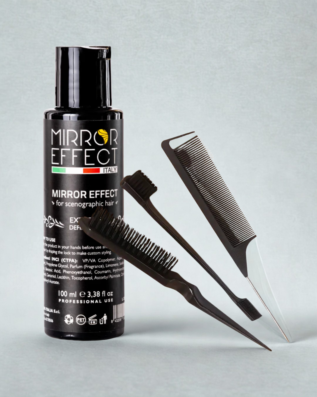 Gel Mirror Capelli Effetto Specchio Extra Lucido + Set Pettini